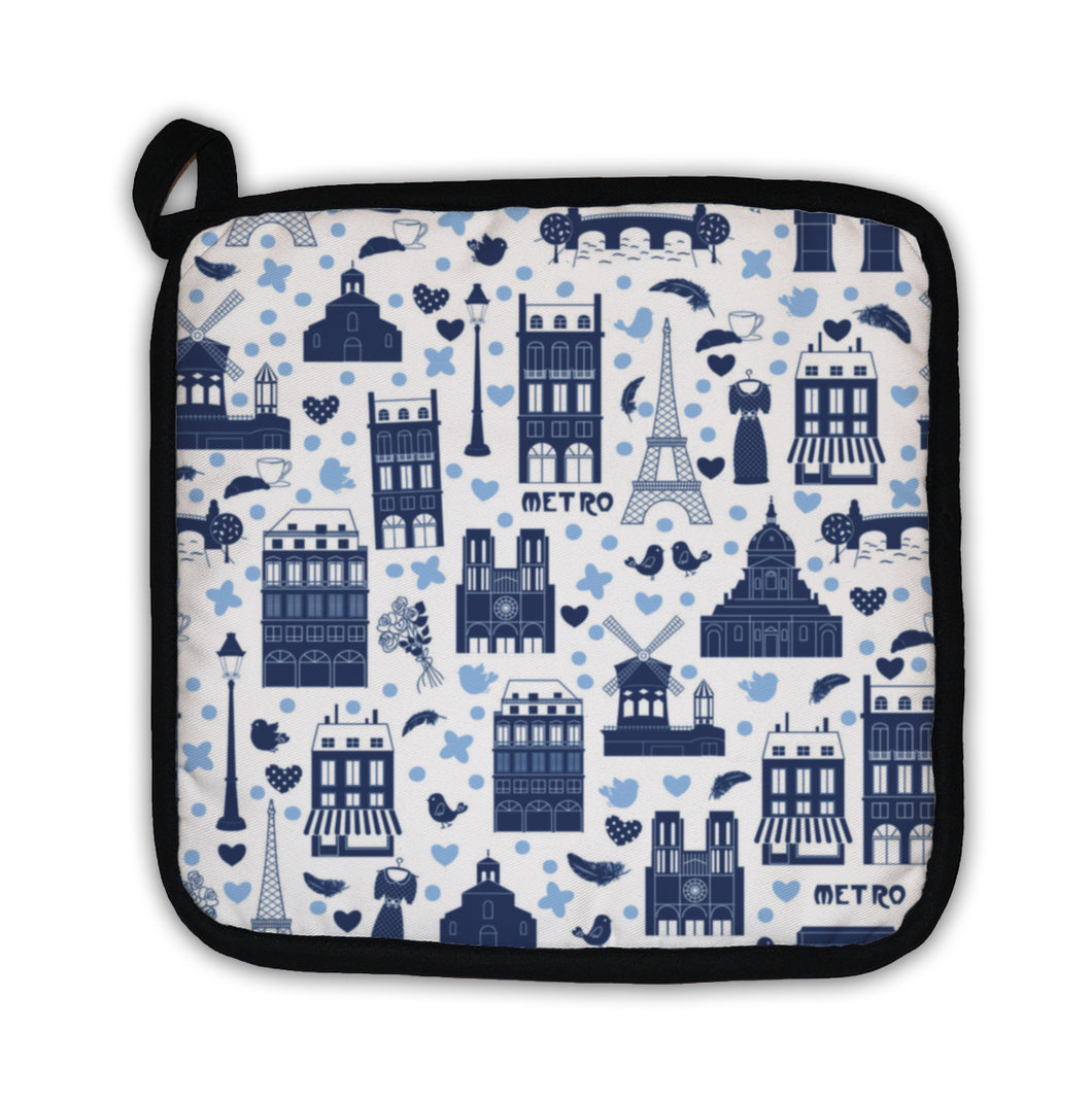 Potholder, Paris Pattern