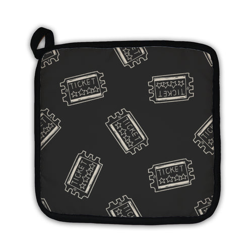 Potholder, Ticket Doodle Pattern