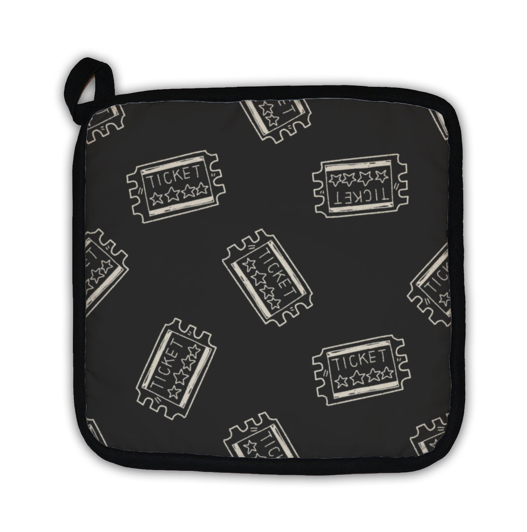 Potholder, Ticket Doodle Pattern