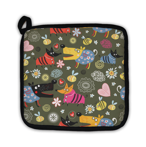 Potholder, Pattern Of Dog Lovers
