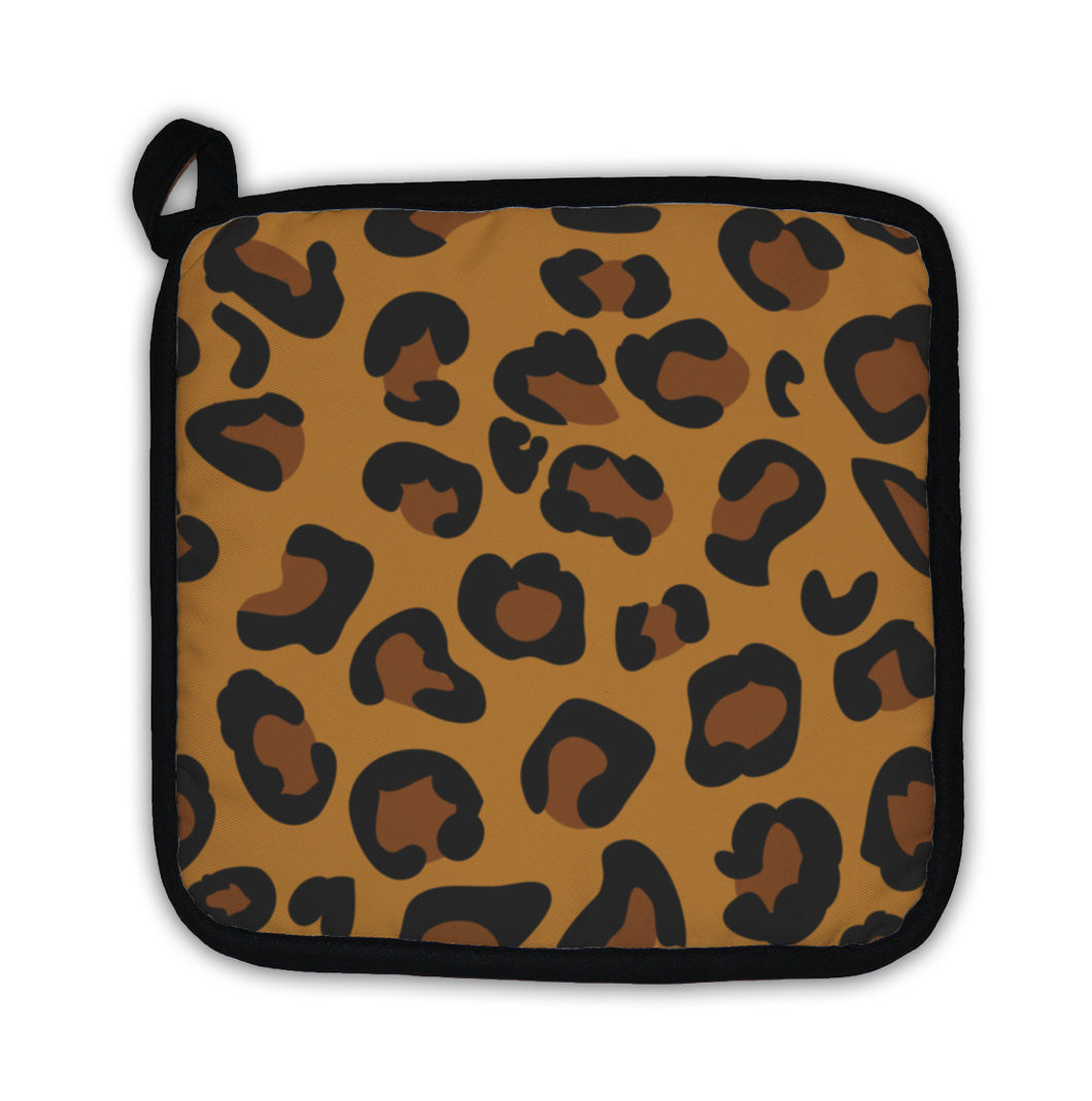 Potholder, Tiling Animal Print Pattern Leopard Skin