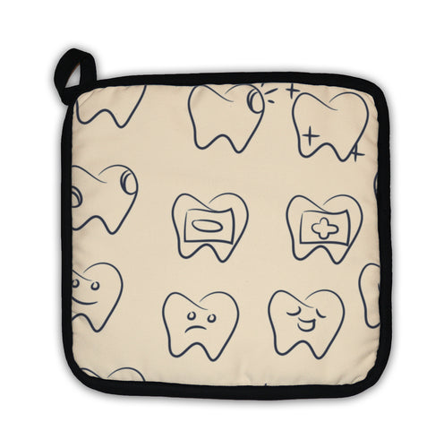 Potholder, Pattern Doodle Teeth Set