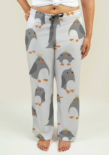 Ladies Pajama Pants with Cute Penguins