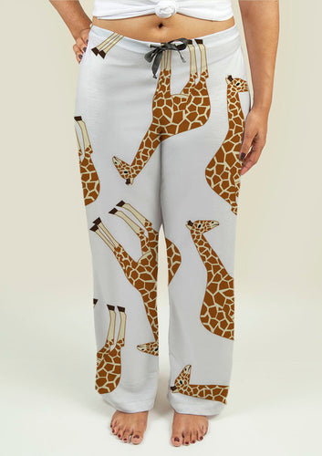 Ladies Pajama Pants with Giraffes
