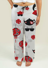 Load image into Gallery viewer, Ladies Pajama Pants with East Tea Time Pattern