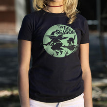 Load image into Gallery viewer, &#39;Tis The Season Witch Halloween T-Shirt (Ladies)