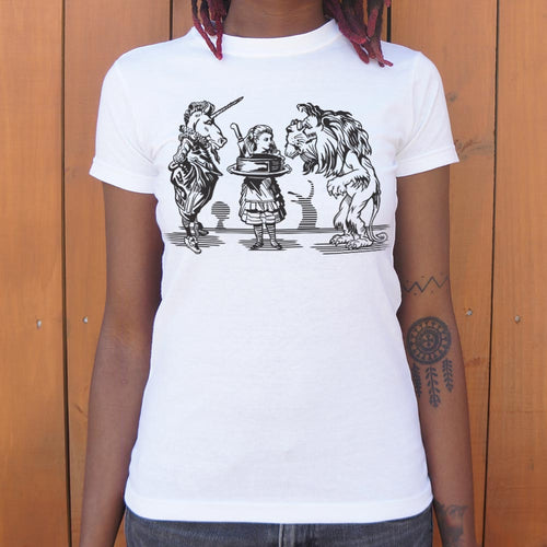 Alice And Unicorn T-Shirt (Ladies)