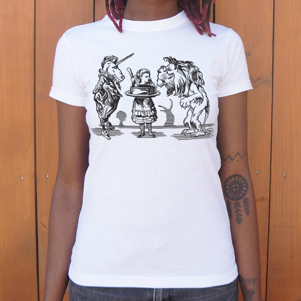 Alice And Unicorn T-Shirt (Ladies)