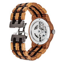 Load image into Gallery viewer, Men&#39;s Dual Wheel Automatic Ambila WoodWatch