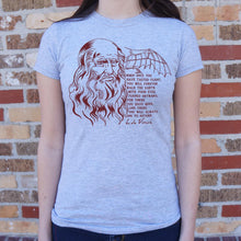 Load image into Gallery viewer, Leonardo Da Vinci Quote T-Shirt (Ladies)