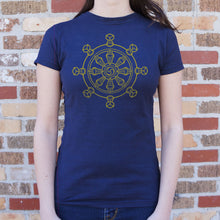 Load image into Gallery viewer, Dharma Wheel T-Shirt (Ladies)