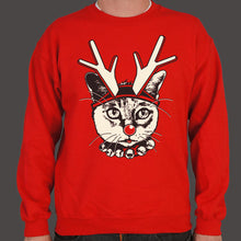 Load image into Gallery viewer, Feline Reindeer Sweater (Mens)