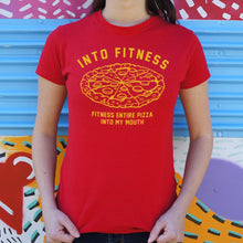 Load image into Gallery viewer, Into Fitness, Fitness Entire Pizza Into My Mouth T-Shirt (Ladies)