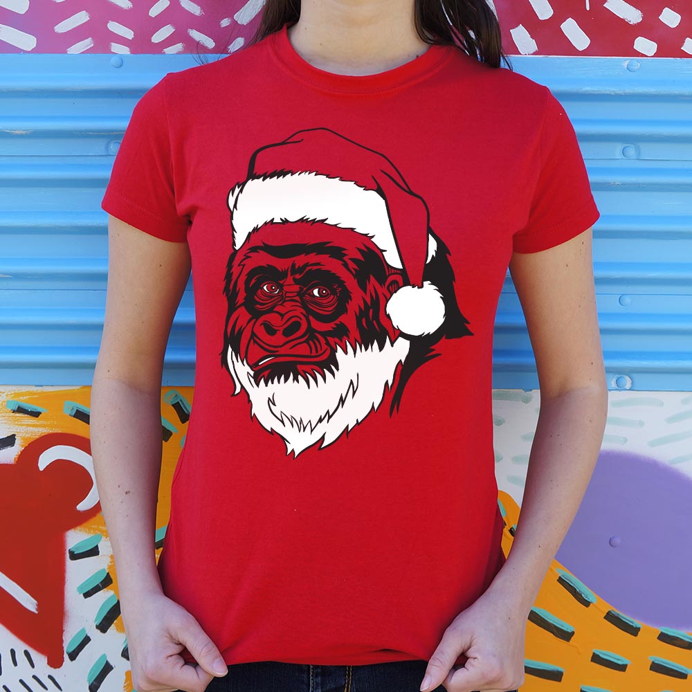 Harambe Gorilla Santa T-Shirt (Ladies)