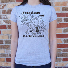 Load image into Gallery viewer, Ferocious And Herbivorous T-Shirt (Ladies)