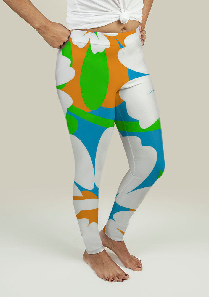 Leggings with Hibiscus Flowers