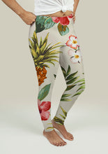 Load image into Gallery viewer, Leggings with Tropical flowers with pineapple