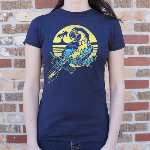 Tropical Macaw Parrot T-Shirt (Ladies)