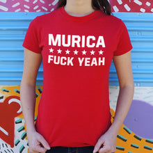 Load image into Gallery viewer, Murica Fuck Yeah T-Shirt (Ladies)