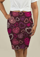 Load image into Gallery viewer, Pencil Skirt with Hearts