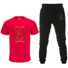 Load image into Gallery viewer, Summer Hot Sale Men&#39;s Sets T Shirts+pants Two Pieces Sets Casual Tracksuit Male Tshirt Gyms Fitness trouser