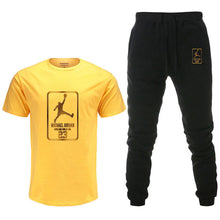 Load image into Gallery viewer, Summer Hot Sale Men&#39;s Sets T Shirts+pants Two Pieces Sets Casual Tracksuit Male Tshirt Gyms Fitness trouser