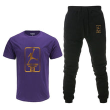 Load image into Gallery viewer, Summer Hot Sale Men&#39;s Sets T Shirts+pants Two Pieces Sets Casual Tracksuit Male Tshirt Gyms Fitness trouser