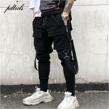 Load image into Gallery viewer, NEW Hot Side Pockets Pencil Pants Mens Hip Hop Patchwork Cargo Ripped Sweatpants Joggers Trousers Male Fashion Full Length Pants