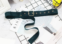 Load image into Gallery viewer, Retro Velvet Square Buckle Decorative Belt Waist Corset Omen Girls String Waistband Belt For Women Dress Jeans Pants Wholesale