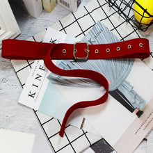 Load image into Gallery viewer, Retro Velvet Square Buckle Decorative Belt Waist Corset Omen Girls String Waistband Belt For Women Dress Jeans Pants Wholesale