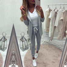 Load image into Gallery viewer, Taotrees Women&#39;s Sports Suit spring tracksuit female lapel blazer jacket+pant two piece outfits