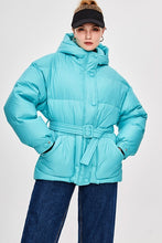Load image into Gallery viewer, JAZZEVAR 2019 Winter New Fashion Street Designer Brand Womens White Duck Down Jacket Pretty Girls Outerwear Coat With Belt