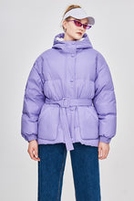Load image into Gallery viewer, JAZZEVAR 2019 Winter New Fashion Street Designer Brand Womens White Duck Down Jacket Pretty Girls Outerwear Coat With Belt