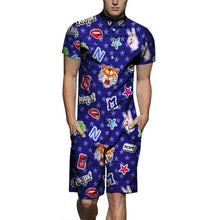 Load image into Gallery viewer, Summer New Design Overalls Mens Rompers 3D Funny Graphic Casual Jumpsuit Male Beach Sets One-piece Outfits Plus Size Playsuit