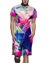 Load image into Gallery viewer, Summer New Design Overalls Mens Rompers 3D Funny Graphic Casual Jumpsuit Male Beach Sets One-piece Outfits Plus Size Playsuit