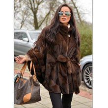 Load image into Gallery viewer, FURSARCAR 2019 New Women Real Mink Fur Coats Whole Skin Thick Warm Mink Fur Jacket For Female Long Style Luxury Nature Fur Coat