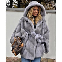 Load image into Gallery viewer, FURSARCAR 2019 New Women Real Mink Fur Coats Whole Skin Thick Warm Mink Fur Jacket For Female Long Style Luxury Nature Fur Coat