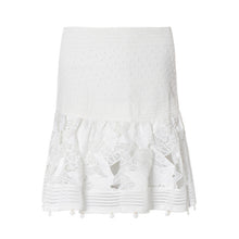Load image into Gallery viewer, TWOTWINSTYLE Lace Patchwork Women Suit Lapel Lantern Sleeve Shirt High Waist Slim Mini Skirt Two Piece Set Female Spring 2019