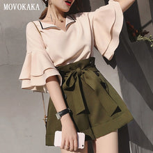 Load image into Gallery viewer, New Fashion Summer Plus Size Women&#39;s Sets Womens Suit Women Outfit Two Piece Set Top And Pants Tracksuit Women 2 Piece Set Women