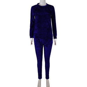 Autumn Velvet Tracksuits Women Winter Two Piece Track Suit Women Sweat Suits Women Warm Sweatshirt 2 Piece Set Women Pant Suit