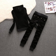 Load image into Gallery viewer, Women Velvet Hoodie Velour Track Suit