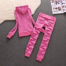 Load image into Gallery viewer, Women Velvet Hoodie Velour Track Suit