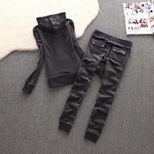 Load image into Gallery viewer, Women Velvet Hoodie Velour Track Suit