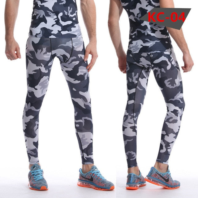 Mens Joggers Camouflage Compression Pants Men Camo Pants Tights Leggings Fitness Trousers Brand Clothing Sweatpants Pantalon