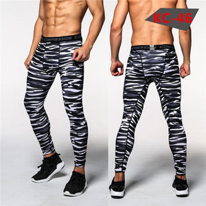 Mens Joggers Camouflage Compression Pants Men Camo Pants Tights Leggings Fitness Trousers Brand Clothing Sweatpants Pantalon