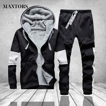 Load image into Gallery viewer, Winter Casual Hooded Men Coat Brand Two Pieces Mens Clothes Thick Hooded Hoodies Jacket + Pant Warm Male Sportswear Tracksuit