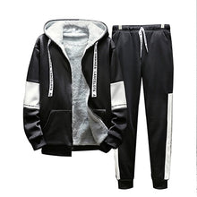 Load image into Gallery viewer, Winter Casual Hooded Men Coat Brand Two Pieces Mens Clothes Thick Hooded Hoodies Jacket + Pant Warm Male Sportswear Tracksuit