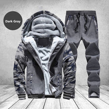 Load image into Gallery viewer, Winter Casual Hooded Men Coat Brand Two Pieces Mens Clothes Thick Hooded Hoodies Jacket + Pant Warm Male Sportswear Tracksuit