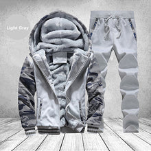 Load image into Gallery viewer, Winter Casual Hooded Men Coat Brand Two Pieces Mens Clothes Thick Hooded Hoodies Jacket + Pant Warm Male Sportswear Tracksuit