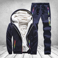 Load image into Gallery viewer, Winter Casual Hooded Men Coat Brand Two Pieces Mens Clothes Thick Hooded Hoodies Jacket + Pant Warm Male Sportswear Tracksuit